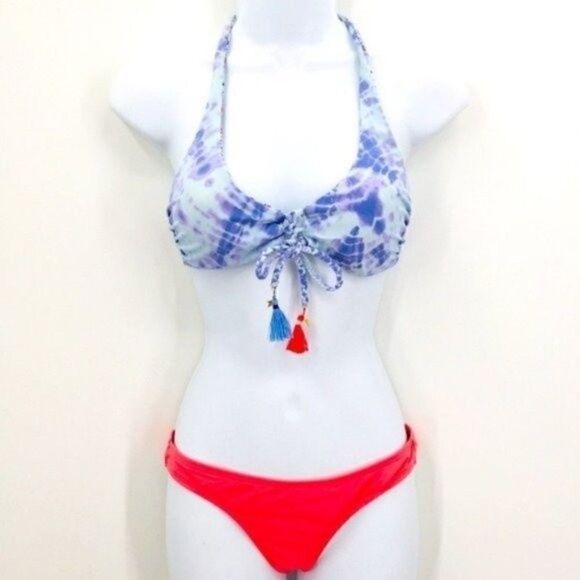 LSpace reversible top tie dye blue and bottoms XS BoxA - Picture 12 of 13